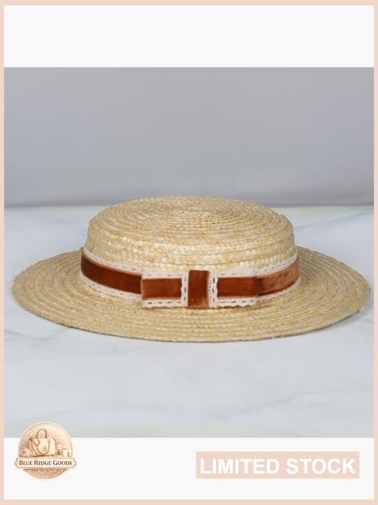 Straw Bowknot Boater Hat Summer Beach Sun Hat Womens Fedora Jazz Hat main image 7